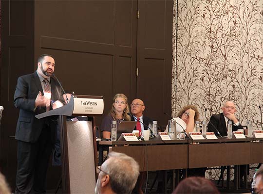 Matt Billinger (KS) presents at the 2016 Annual Business Meeting in Cleveland, OH.