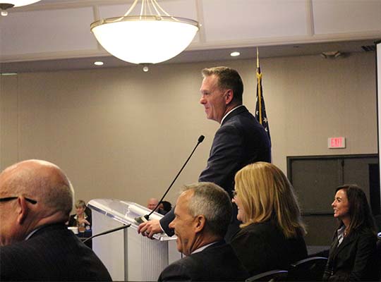 Jeremiah Stromberg (OR) presides over the 2019 Annual Business Meeting in San Diego, CA.